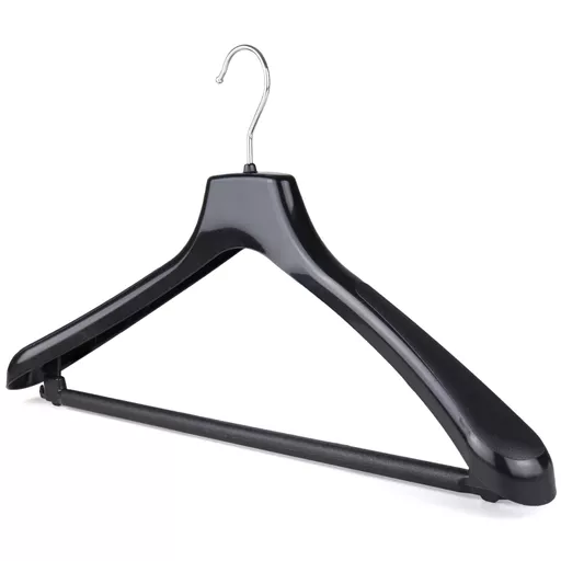 Single Gents Jacket Black Hanger with Bar - 450mm
