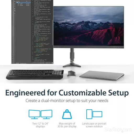 StarTech.com Desk-Mount Dual Monitor Arm - Articulating