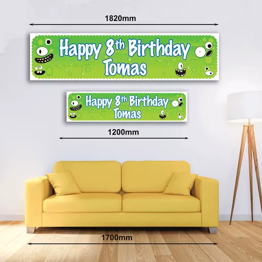 Personalised Banner - Green Monster