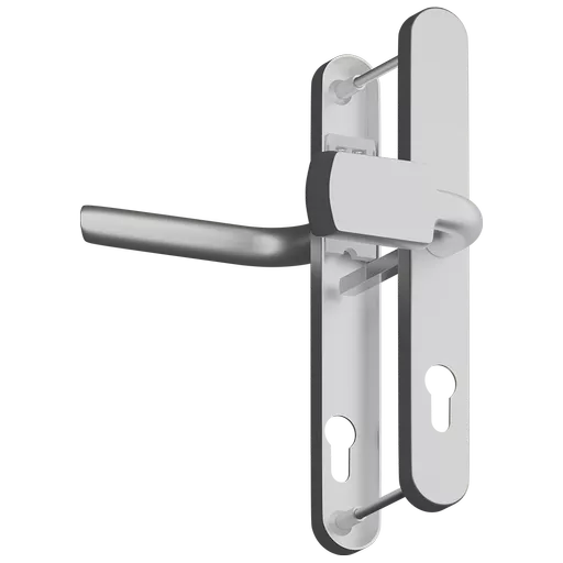 ASEC Evo Sprung Lever/Pad Multipoint Door Handles 68mm PZ 245mm Backplate 215mm Fixing