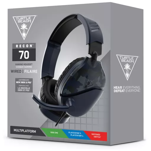 Turtle Beach Recon 70 Gaming Headset for Xbox, PS5 ,PS4, Switch, PC - Camo Blue