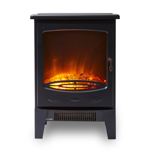 Photos - Fireplace Box / Freestanding Stove Warmlite 1.85KW Jesmond Log Effect Fire Stove Black WL46040 