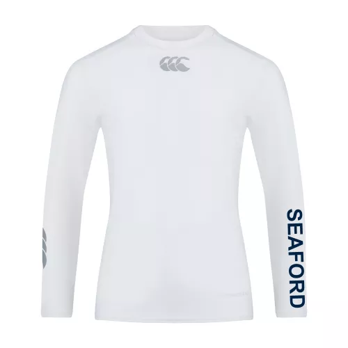 Seaford College Senior White Baselayer Top Summer Sports