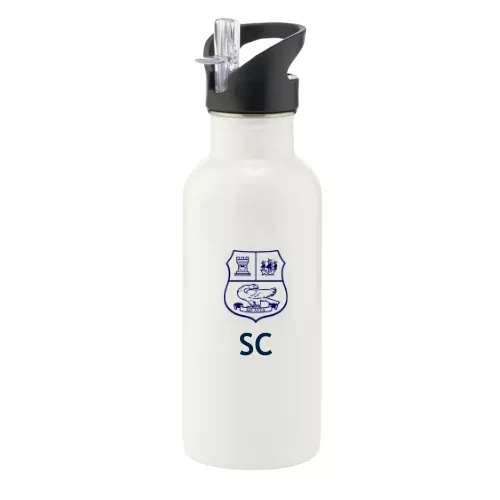 Seaford College Steel Water Bottle with Straw