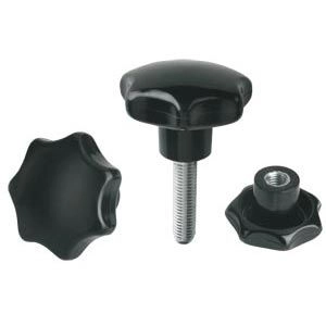 K0152 - Star Knobs Plastic Parts In Steel Size M4-M16