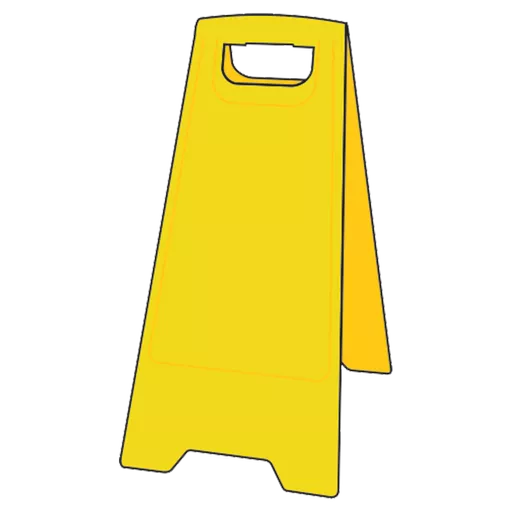 ASEC Heavy Duty Yellow `A` Board 60cm