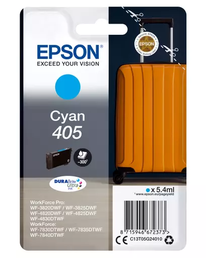 Epson C13T05G24010/405 Ink cartridge cyan, 300 pages 5,4ml for Epson WF-3820/7830