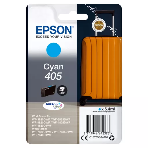 Epson C13T05G24010/405 Ink cartridge cyan, 300 pages 5.4ml for Epson WF-3820/7830