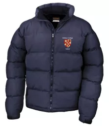 Wolfson College Puffa Jacket Navy