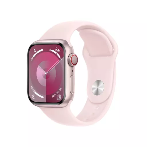 Apple Watch Series 9 41 mm Digital 352 x 430 pixels Touchscreen 4G Pink Wi-Fi GPS (satellite)