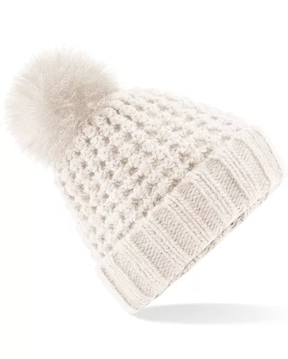 Popcorn Faux Fur Pop Pom Beanie