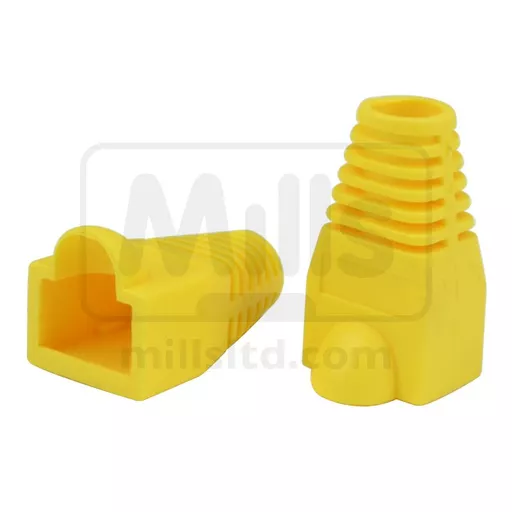 Fusion Cat5e RJ45 Cable Boot Yellow Pkt 100