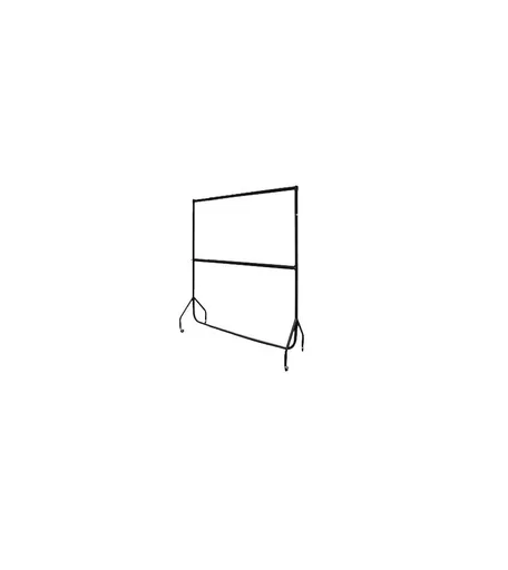 2 Tier 5ft Black Heavy Duty Clothes Rail with 45cm Extension Posts & Center Bar