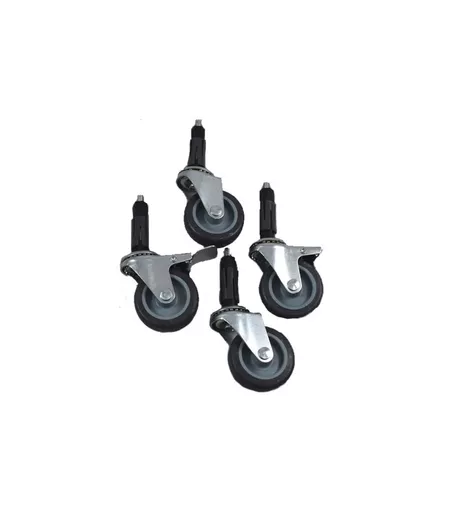 Heavy Duty Castors (75mm) for Heavy Duty Clothes Rail - Set of 4 (two with brakes)