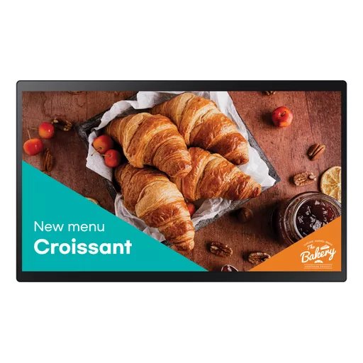 Samsung QB24C-T Digital signage flat panel 61 cm (24") LED Wi-Fi 250 cd/m² Full HD Black Touchscreen Built-in processor Tizen 7.0 16/7