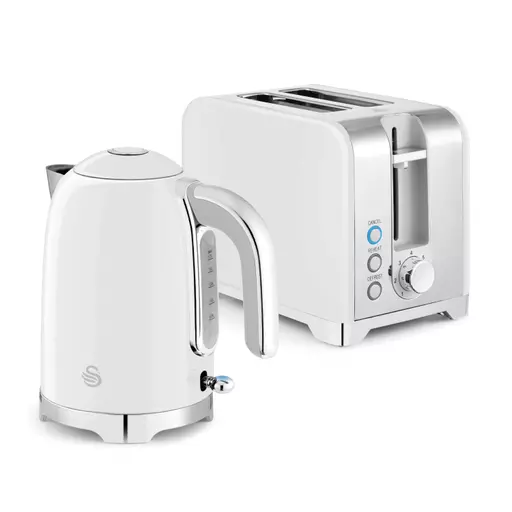 Swan Solace Kitchen Set, 1.7L Kettle & 2 Slice Toaster