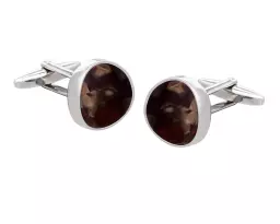 Textured Solar Brown Cufflinks (2)