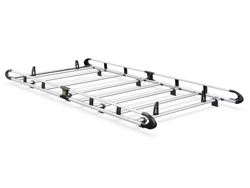 Volkswagen Crafter 2006-2017 L2, H2 Twin Rear Doors - ULTI Rack+ (Aluminium) - 7 Bar Roof Rack