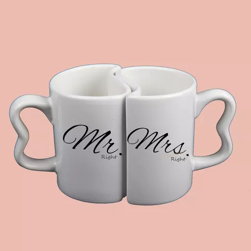 Personalised Mr and Mrs Couple Mugs - Create Your Own Text