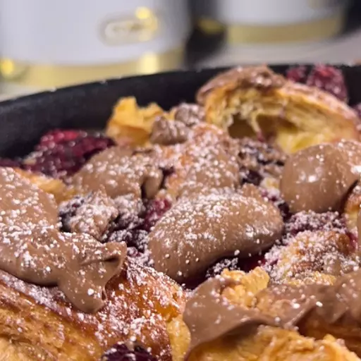 Air Fryer Raspberry & Milk Chocolate Croissant Bake.png