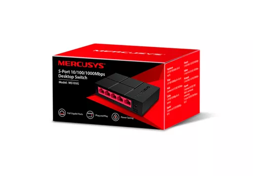 Mercusys 5-Port 10/100/1,000 Mbps Desktop Switch