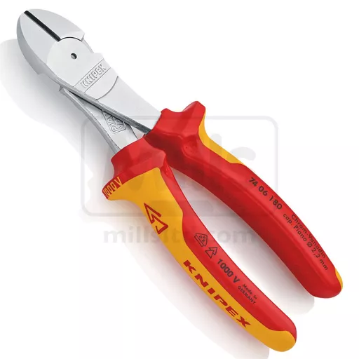 Knipex 74 06 180 1000V VDE High Leverage Diagonal Cutter 180mm