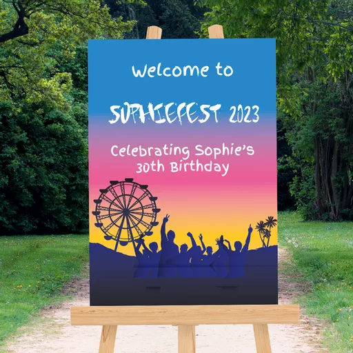 Personalised Festival Welcome Sign