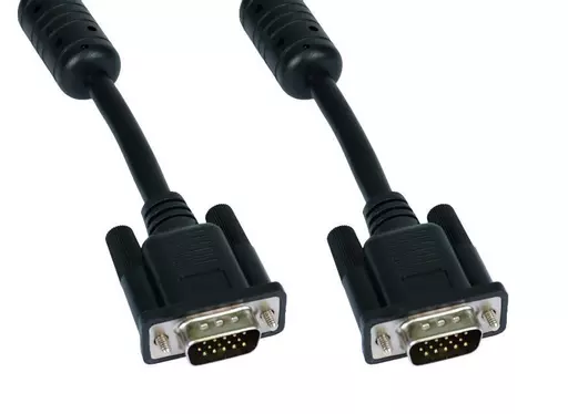 Cables Direct 1m SVGA VGA cable VGA (D-Sub) Black, Silver