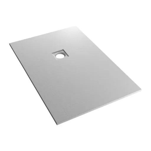 Crossland 1400mm x 900mm Slate Finish Shower Tray - Light Grey