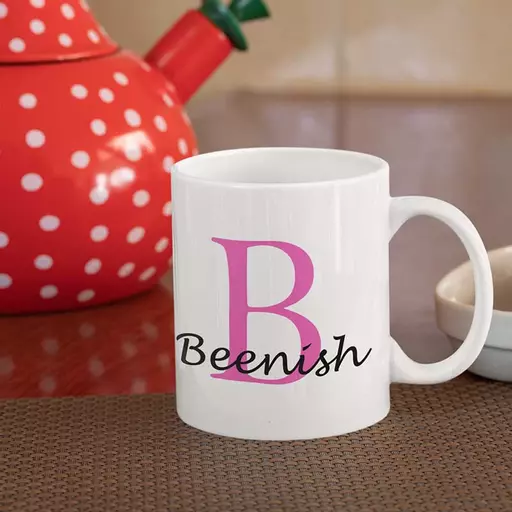 Personalised Name Mug For Her - Initial B & Name