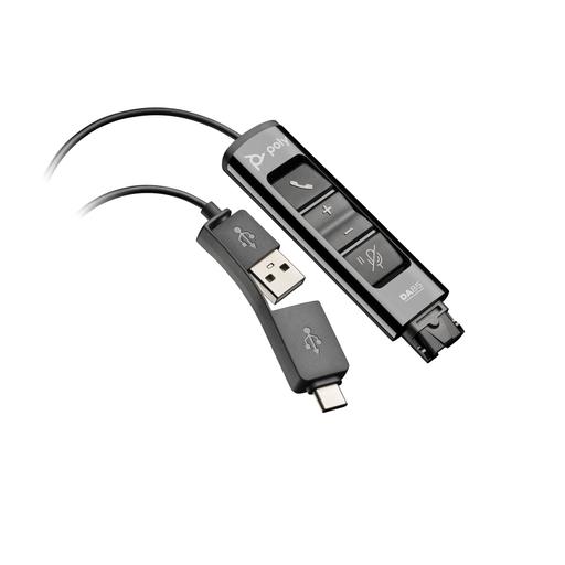 HP Poly DA85 USB to QD Black Adapter TAA