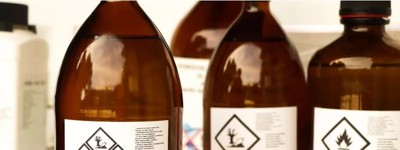 chemical bottles