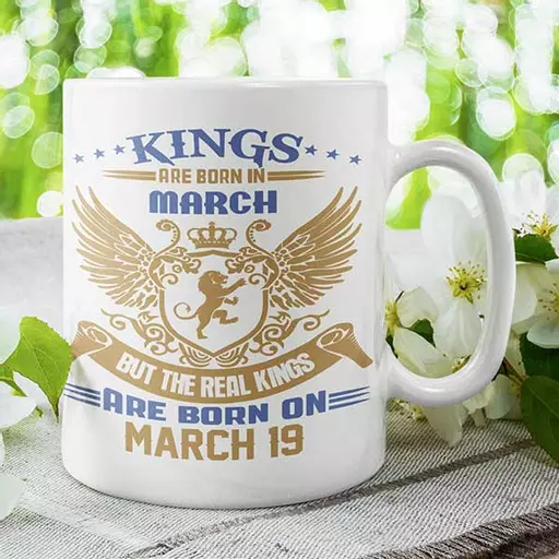 Custom Born to Be King Mug – Perfect Birthday Present for Month Kings