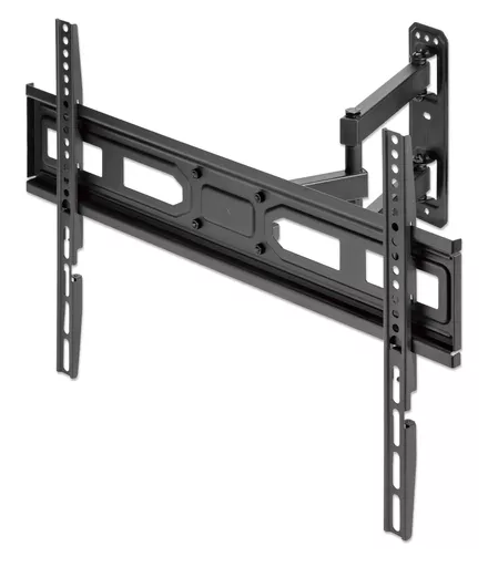 Manhattan TV & Monitor Mount, Wall, Full Motion, 1 screen, Screen Sizes: 37-65", Black, VESA 100x100 to 600x400mm, Max 35kg, LFD, Tilt & Swivel with 3 Pivots, Lifetime Warranty