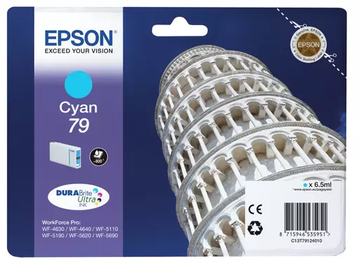 Epson C13T79124010/79 Ink cartridge cyan, 800 pages 6,5ml for Epson WF 4630/5110