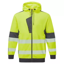 SYH-751C-System-Hi-Vis-Eco-Yellow-Navy-Zip-Thru-Hoodie-Front straight on With Segmented Tape.png