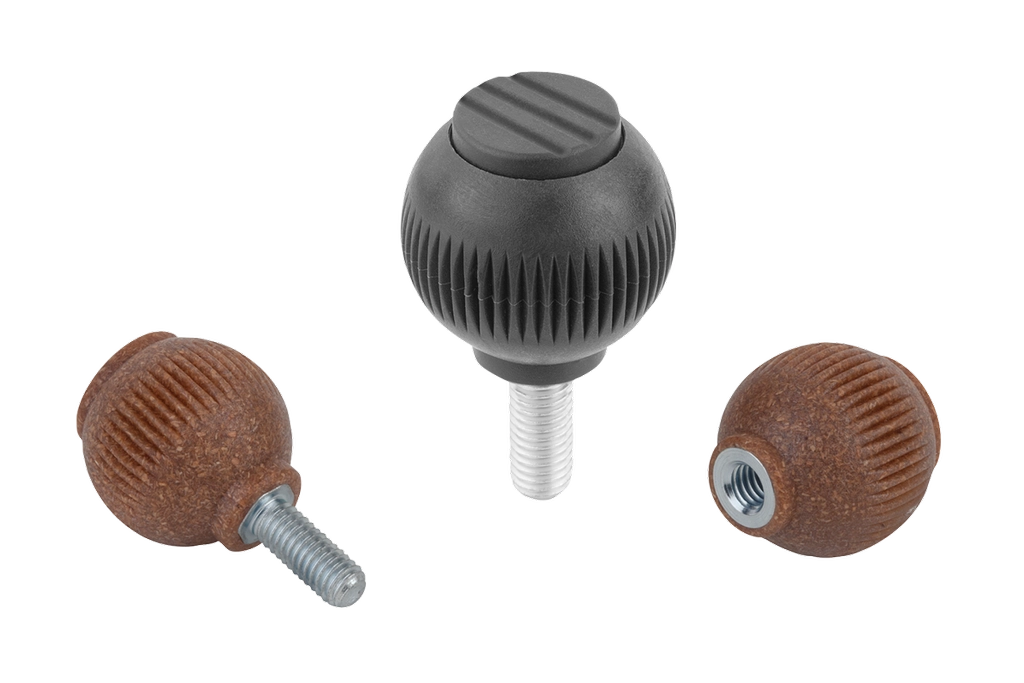 K0253 - Ball Knobs In Biopolymer Thread Size M6-M8