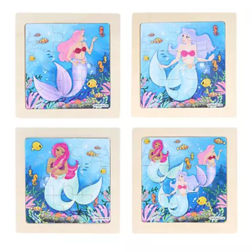 Wooden Puzzle - Mermaid - Box of 48
