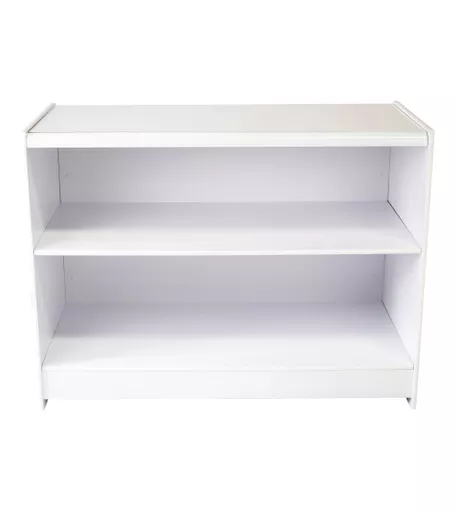 White Solid Display Counter - 1200mm x 600mm x 900mm