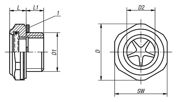 Oil Sight Level Glass. 1/2