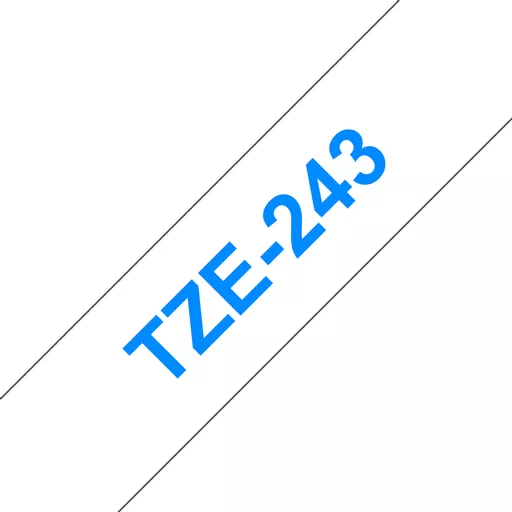 Brother TZE-243 DirectLabel blue on white 18mm x 8m for Brother P-Touch TZ 3.5-18mm/36mm/6-18mm/6-24mm/6-36mm