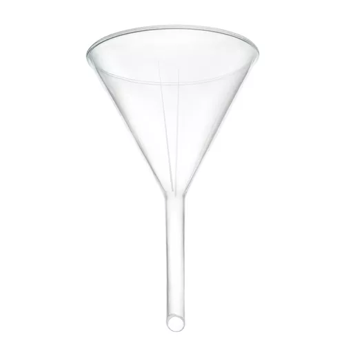 Funnel, conical, plain plastic, 150 mm diameter.
