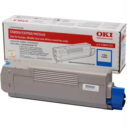 OKI 43865723 Toner cyan, 6K pages/5% for OKI C 5850