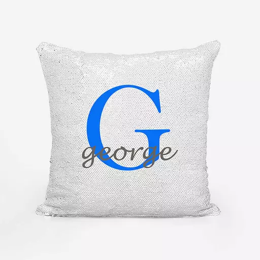 Personalised sequin magic cushion with initial Custome Name 