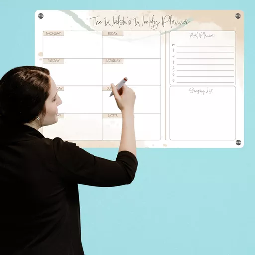 Personalised Wall Planner, Week to View with Splash Design