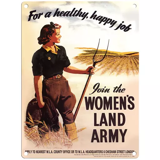 Join the Women's Land Army - Metal Sign