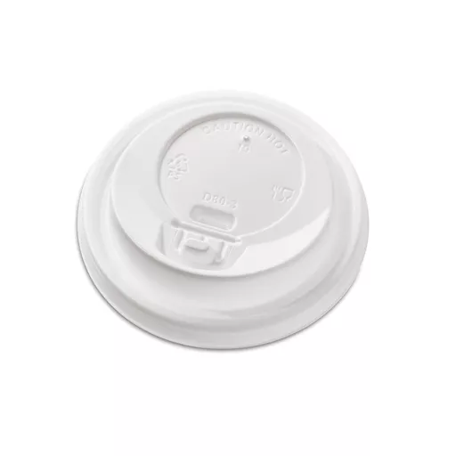 8OZ LIFT-LOCK PS DOMED LIDS WHITE - (1X1000)