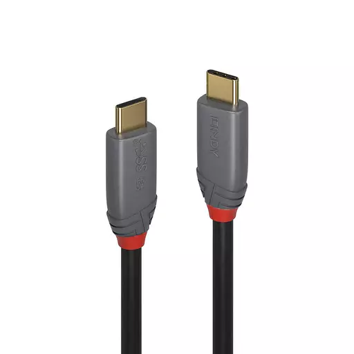 Lindy 1m USB 3.2 Type C Cable, 5A PD, Anthra Line