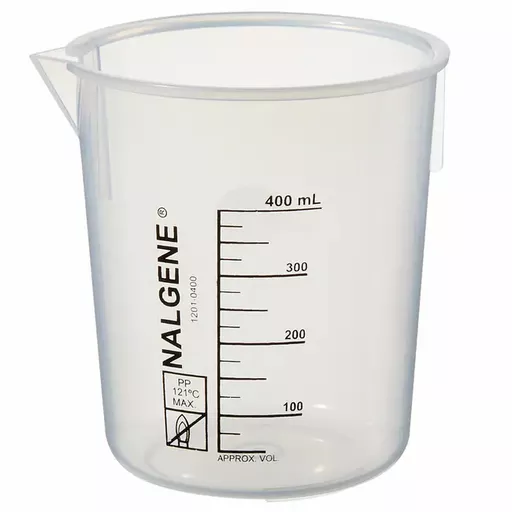 Beaker 400ML Low Form PP PK 6