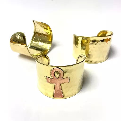Brass Bracelet - Ankh Motif